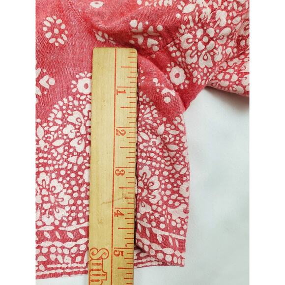 Ann Taylor Shorts Womens Size 12 Floral Chino Salmon Pink Khakis Riviera - Picture 11 of 12